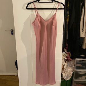 Pink slip dress